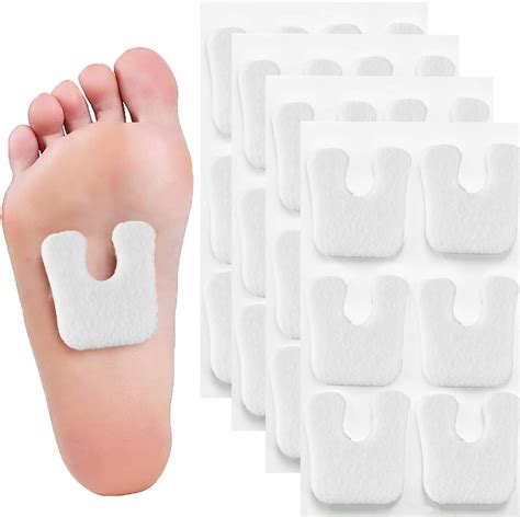 Amazon.com: 20 Pcs Horseshoe Pads for Feet, Callus Cushions Moleskin for Feet Metatarsal Pads 3 ...