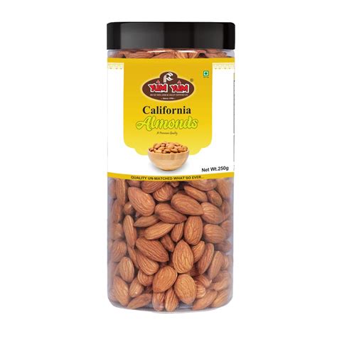 YUM YUM 100% Natural Premium California Almonds 250 g Dry Fruits ...