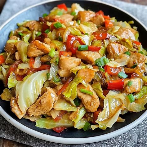 Chinese Chicken Cabbage Stir-Fry
