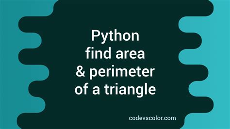 Image result for Python Program to Find Area of Triangle