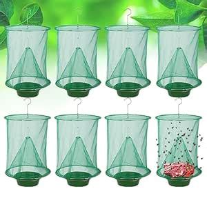 8 Pack Ranch Fly Trap - Reusable Fly Trap with Tray for Indoor Outdoor ...