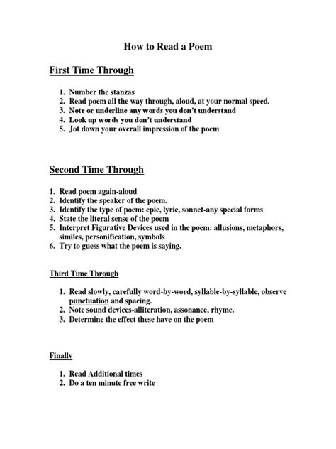 Image result for How to Read Poem