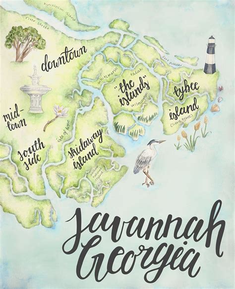 Savannah River Georgia Map