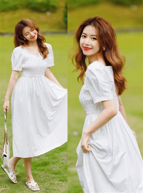 初夏，第一条裙子就选“它”，让你美得更优雅高级_白色_颜色_小白
