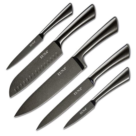 EUNA 5 PCS Kitchen Knife Boxed Set Ultra Sharp Japanese Knives with ...