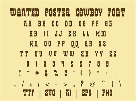 9 Western Wanted Font Word Images Old West Wanted Poster Fonts Free ...
