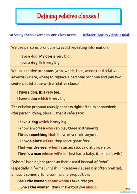 Image result for Defining Relative Clauses