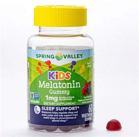 Spring Valley Melatonina para niños 1 mg Sleep, 60 gomitas vegetarianas (paquete de 2) – Yaxa ...