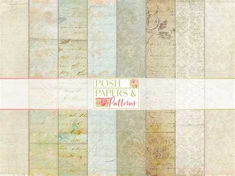 Vintage Scrapbook Paper Patterns | Background Graphics ~ Creative Market