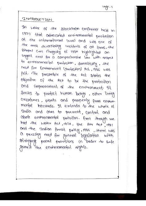 Environmental Assignment - Bachelor of law - Studocu