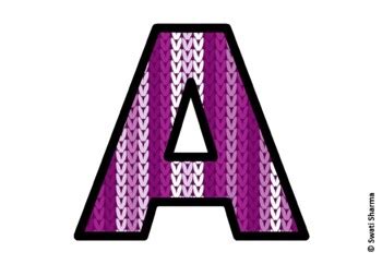 Knitted Ugly Sweater, Winter Bulletin Board Letters, Alphabet Poster ...