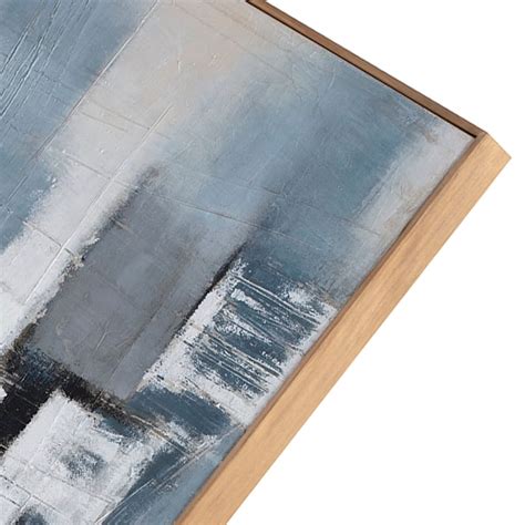 Ty Pennington Framed Blue Abstract Canvas Wall Art, 30x50