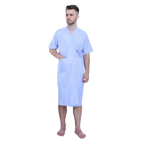 Unisex Patient Gown - Front Open - Dobby checks – Uniform Craft