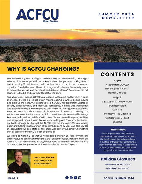 Newsletter — ACFCU | Better Banking | Amarillo Community Federal Credit ...