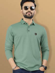 VeBNoR Solid Men Polo Neck Light Green T-Shirt - Buy VeBNoR Solid Men ...