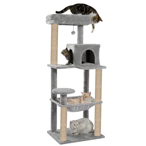 FURRLOVERS Condo Fur Fabric Activity Kitten Cat Tree | Hammock ...
