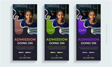 Admission roll-up banner design template, back to school, college, and ...
