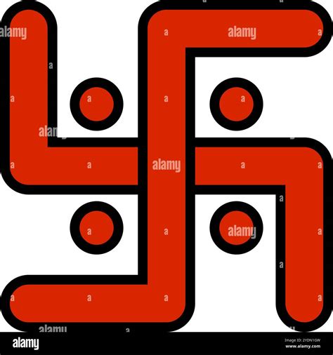 Red Hindu swastika icon. Editable vector Stock Vector Image & Art - Alamy