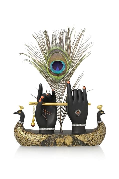 Buy Mariner's Creation Decorative Krishna Hand Showpiece with Metal ...