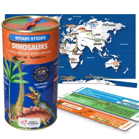 Buy Chalk and Chuckles Smart Sticks Dinosaurs Trivia Game from Super ...