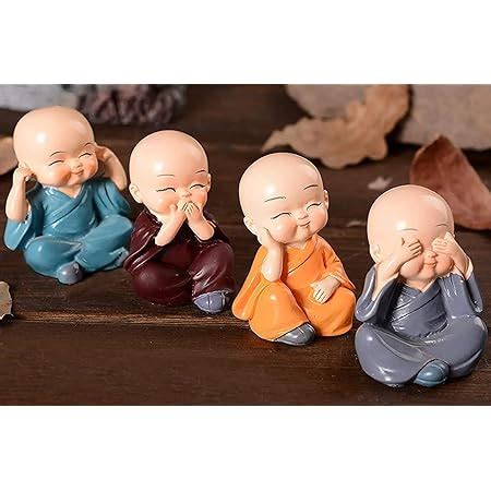 Buy Canton Polyresin Cute Baby Miniature Showpiece Multicolour, Set of ...