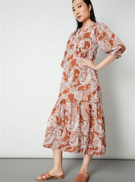 Buy Women Printed Tiered Maxi Dress Online at just Rs. 1499.0 ...