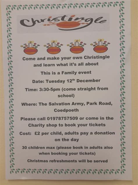 Come and make a christingle , 26 High Street, Hawarden, 12 December ...