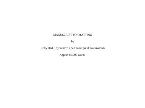 Image result for Manuscript Format Sample
