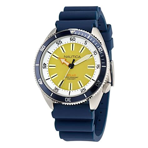 Buy Nautica Men Nautica Vintage Yellow Round Dial Analog Watch ...