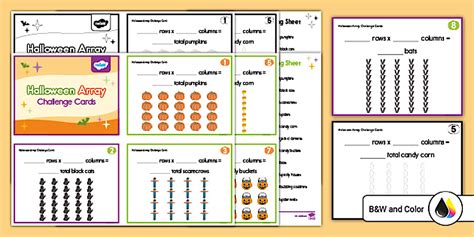 Halloween Arrays Challenge Cards | Resource | Twinkl USA