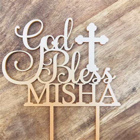 Pottelove Personalised God Bless Cake Topper Cake Topper Cake ...
