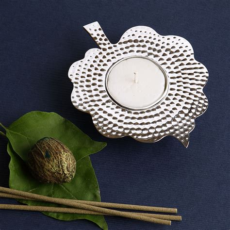 COMPLETELY HAND CRAFTED SILVER PLATED TEA LIGHT HOLDER ,DIPPED IN PURE ...
