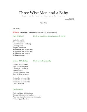 Fillable Online Script and sheet music - Fancy Monkey Fax Email Print ...