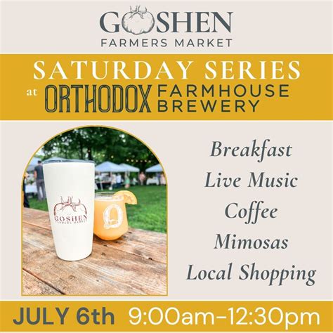 Saturday Farmers Market at Orthodox Farmhouse Brewery!, 15660 Ball Road ...
