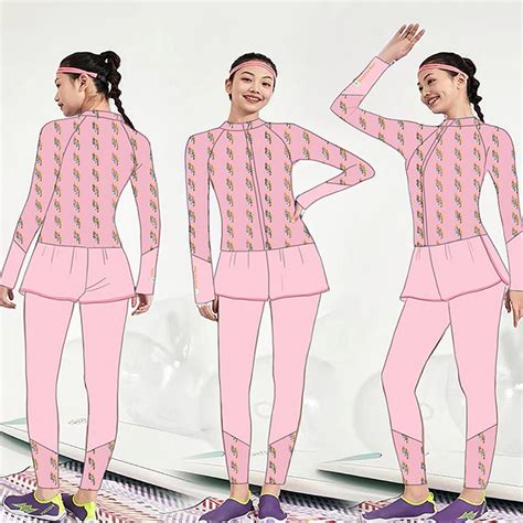 3 pcs Pink ThunderBolt Matching Top,Leggings & Jacket style Swimwear ...