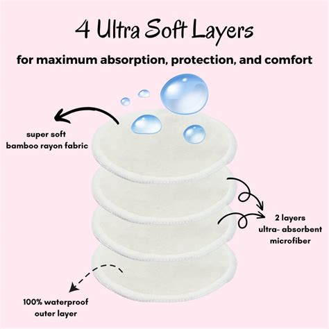 Buy 14-Pack Organic Bamboo Nursing Pads - Reusable Breast Pads for ...