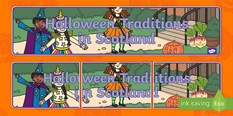 Halloween Traditions in Scotland Display Banner -Twinkl
