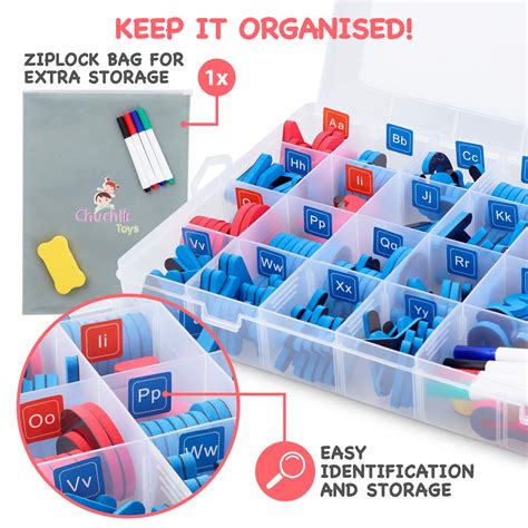 CHUCHIK ABC Magnetic Letters Set for Kids and Toddlers. Alphabet ...