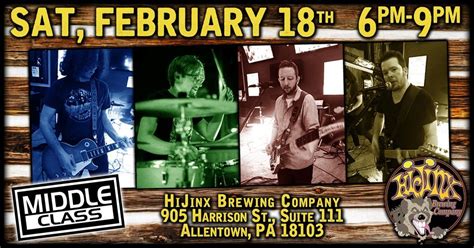 Middle Class at HiJinx Brewing Company, HiJinx Brewing Company ...