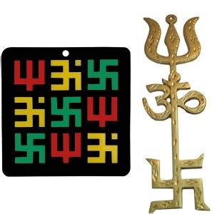 Divya Mantra Trishakti Yantra Car Home Wall Decor Decorative Showpiece ...