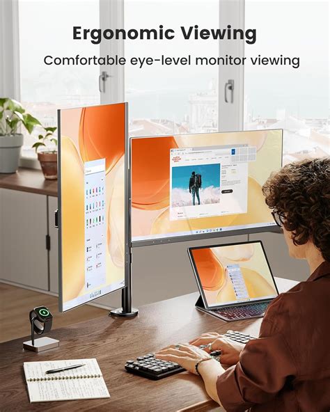 ErGear Dual Monitor Stand with Ergonomic Viewing India | Ubuy