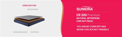 Sunidra® CR200 - Certified Natural Orthopedic Coir Mattress – Grey ...