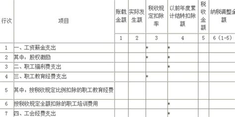 职工薪酬纳税调整明细表如何填写_360新知