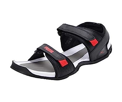 Puma mens Rocky Charcoal Gray-High Risk Red-Black Sport Sandal - 6 UK ...