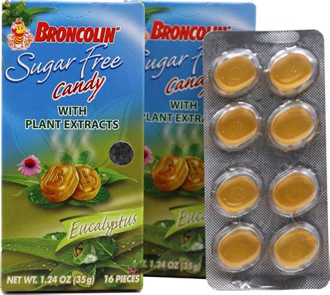 Amazon.com: Broncolin Pastillas para la Tos Sin Azúcar con Equinácea, Pastillas hechas con ...