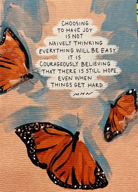 Choosing Joy Inspirational Quote with Butterflies