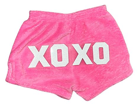 Pink Pajama Shorts with white glitter XO XO applique - Made with Love ...