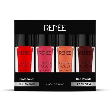 Buy RENEE Gloss Touch Set of 4 Nail Enamels, Highly Pigmented With Gel ...