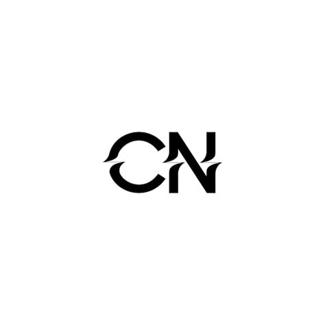 CN monogramma logo design lettera testo nome simbolo logotipo ...