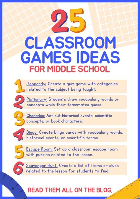 25 Classroom Games Ideas for Middle School (2025) in 2025 | Classroom ...